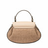 Sac à main pour femme 042g latte + raphia caramel