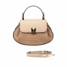 Sac à main pour femme 042g latte + raphia caramel