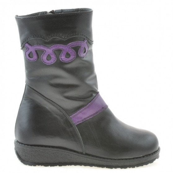Bottes petit enfant 23c noir+violet Bottes petit enfant 23c noir+violet
