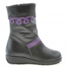 Bottes petit enfant 23c noir+violet