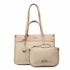 Sac de plage pour femme 045g nude+raphia