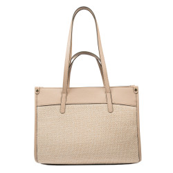 Sac de plage pour femme 045g nude+raphia