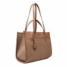 Sac de plage femme 045g camel+raphia caramel