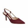 Sandales femme 1344 bordeaux velours