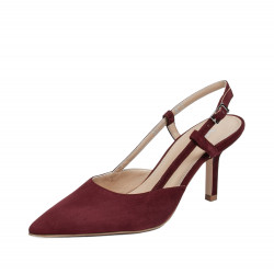 Sandales femme 1344 bordeaux velours