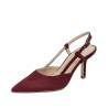 Sandales femme 1344 bordeaux velours