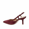 Sandales femme 1344 bordeaux velours