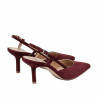 Sandales femme 1344 bordeaux velours