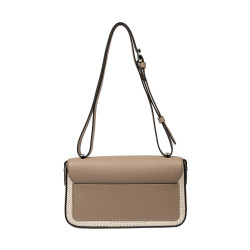 Sac à main femme bandoulière 046g 01 cappuccino+raphia