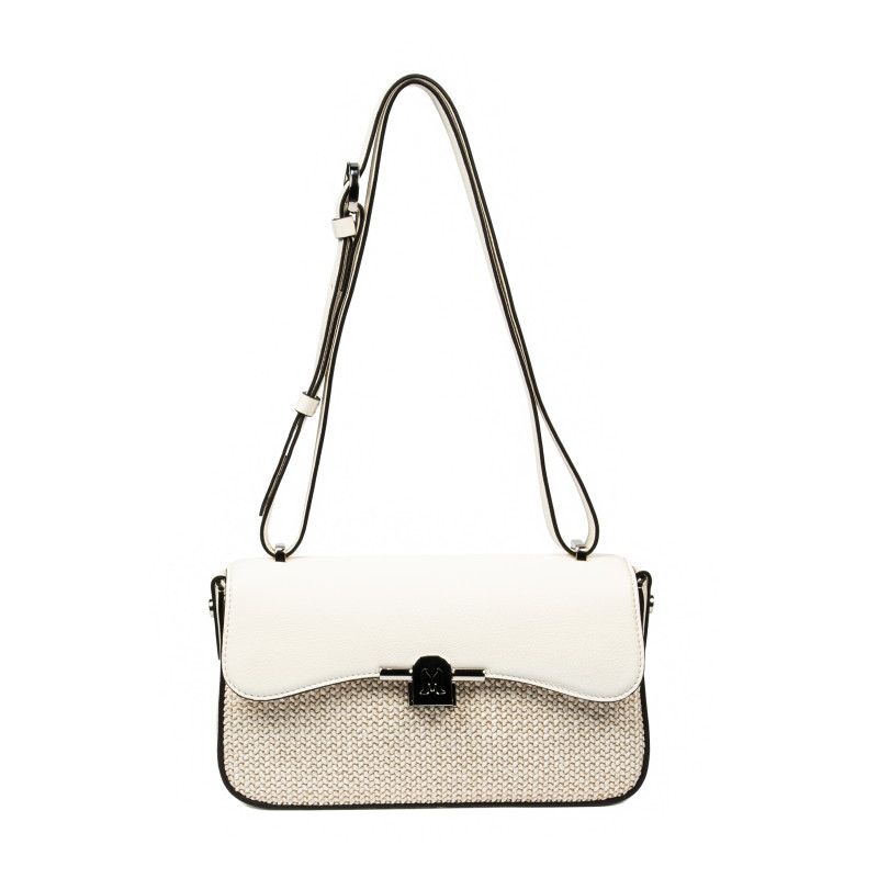 Sac à bandoulière femme 046g 01 panna+raphia