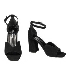 Sandales femme 1346 noir velours