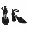 Sandales femme 1346 noir velours