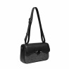 Sac à main pour femme bandoulière 046g 01 noir+rattan noir
