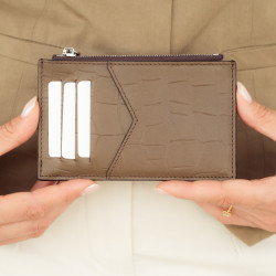 Porte-cartes 209g 01 croco marron foncé lifestyle