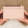 Porte-carte 209g croco rose poudré lifestyle