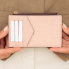 Porte-carte 209g croco rose poudré lifestyle