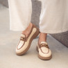 Chaussures casual femme 6092 raphia beige combiné lifestyle