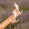 Sandales femme 1351 satin blanc lifestyle