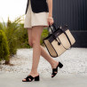 Sandales femme 1348 velours noir lifestyle
