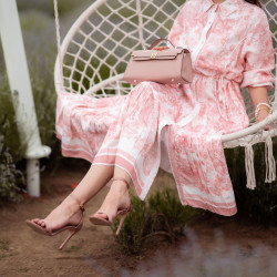 Sac à main femme bandoulière 041g rose poudre saffiano lifestyle