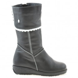 Bottes enfants petits 25c noir+blanc