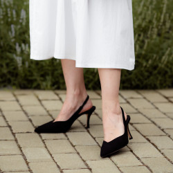 Sandales femme 1343 noir velours lifestyle