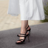 Sandales femme 1345 velours noir lifestyle