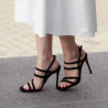 Sandales femme 1345 velours noir lifestyle