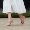 Sandales femme 1345 beige velours lifestyle