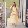 Sac à main femme 042g jaune beurre + raphia lifestyle