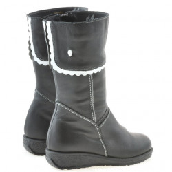 Bottes enfants petits 25c noir+blanc
