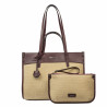 Sac de plage pour femme 045g 01 bordeaux+raphia