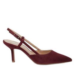 Sandales femme 1344 bordeaux velours