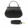 Sac à main femme 043g cuir grainé noir
