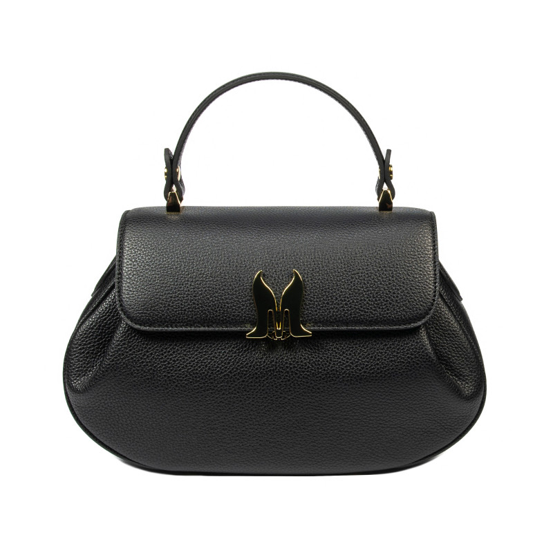 Sac à main femme 043g cuir grainé noir