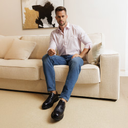 Chaussures élégantes homme 972 verni indigo combiné lifestyle