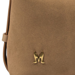 Sac à main pour femme 037g en suède nude