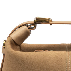Sac à main pour femme 037g en suède nude