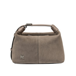 Sac à main femme 037g 01 en suède couleur grès