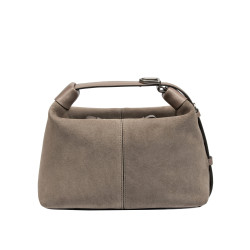 Sac à main femme 037g 01 en suède couleur grès