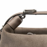 Sac à main femme 037g 01 en suède couleur grès