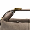 Sac à main femme 037g en daim couleur grès