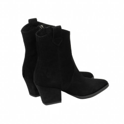 Bottes à talons femme 1411-1 velours noir