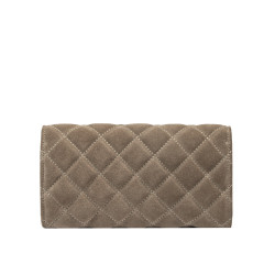 Sac à main femme bandoulière 048g en daim couleur grès