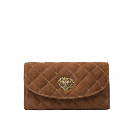 Sac à main pour femme 048g en daim marron