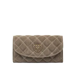 Sac à main femme bandoulière 048g en daim couleur grès