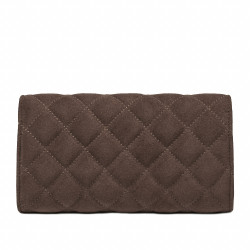 Sac à bandoulière femme 048g en suède chocolat