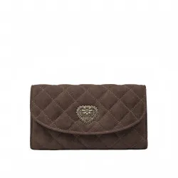 Sac à bandoulière femme 048g en suède chocolat