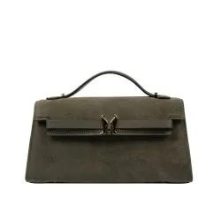 Sac à main pour femme 041g en daim olive