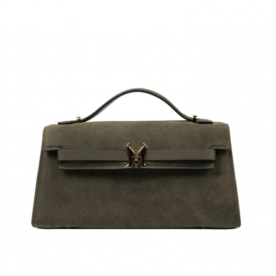 Sac à main pour femme 041g en daim olive